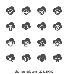 cloud computing icon set, vector eps10.
