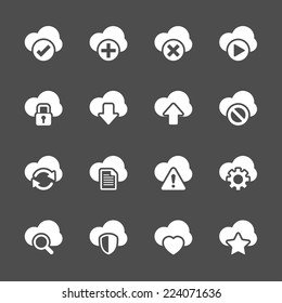 cloud computing icon set, vector eps10.