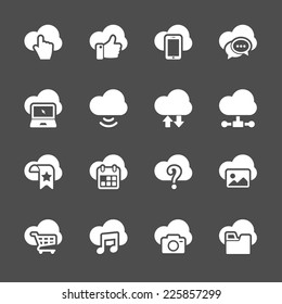 cloud computing icon set, vector eps10.