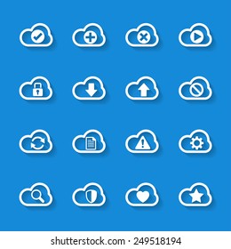 cloud computing icon set, vector eps10.