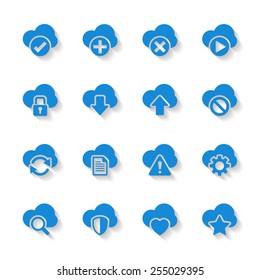 cloud computing icon set, vector eps10.