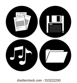 Cloud Computing icon set, vector illustration eps 10