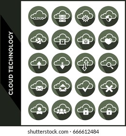 cloud computing icon set vector illustration