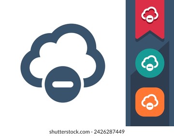 Cloud Computing Icon. Cloud, Share, Upload, Download, Button, Data. Professional, pixel perfect vector icon.