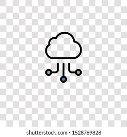 cloud computing icon sign and symbol. cloud computing color icon for website design and mobile app development. Simple Element from business set collection for mobile concept and web apps icon.