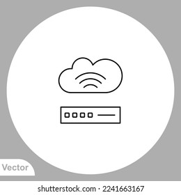 Cloud computing icon sign vector,Symbol, logo illustration for web and mobile