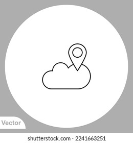 Cloud computing icon sign vector,Symbol, logo illustration for web and mobile