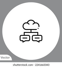 Cloud computing icon sign vector,Symbol, logo illustration for web and mobile