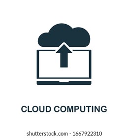 Cloud Computing icon. Simple element from digital disruption collection. Filled Cloud Computing icon for templates, infographics and more.