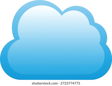 Icono de computación en la nube para almacenamiento en la nube, Cargar y servicios en línea