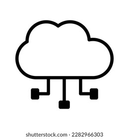 cloud computing icon. suitable for online cloud computing services. vector illustration.