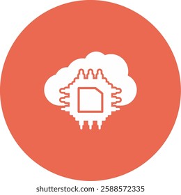 Cloud Computing Icon Symbol Art Sign