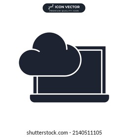 cloud computing icon symbol template for graphic and web design collection logo vector illustration