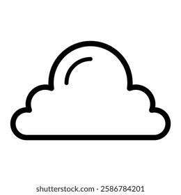 Cloud computing icon in thin line style