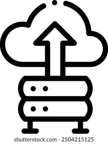 cloud computing icon. Thin Linear Style Design Isolated On White Background