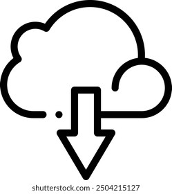 cloud computing icon. Thin Linear Style Design Isolated On White Background