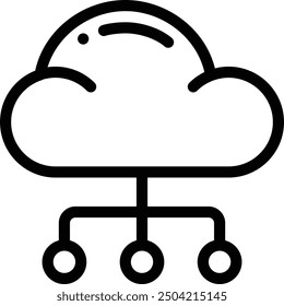 cloud computing icon. Thin Linear Style Design Isolated On White Background