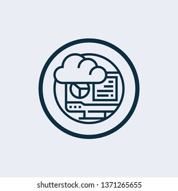 Cloud computing icon in trendy design style. cloud computing icon isolated on white background. 