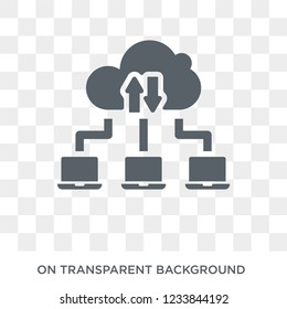 Cloud computing icon. Trendy flat vector Cloud computing icon on transparent background from Technology collection.  - Powered by Shutterstock - Get 15% off with code: PIKWIZARD15