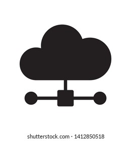 Cloud computing icon in trendy flat style design. Vector graphic illustration. Suitable for website design, logo, app, and ui. EPS 10.