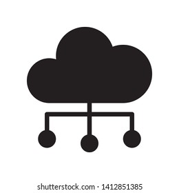 Cloud computing icon in trendy flat style design. Vector graphic illustration. Suitable for website design, logo, app, and ui. EPS 10.