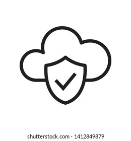 Cloud computing icon in trendy outline style design. Vector graphic illustration. Suitable for website design, logo, app, and ui. Editable vector stroke. EPS 10.