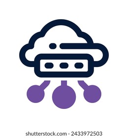 cloud computing icon. vector dual tone icon for your website, mobile, presentation, and logo design.
