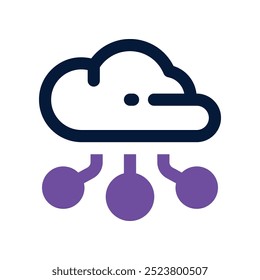 cloud computing icon. vector dual tone icon for your website, mobile, presentation, and logo design.