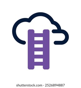 cloud computing icon. vector dual tone icon for your website, mobile, presentation, and logo design.