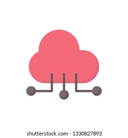 cloud computing icon vector flat design