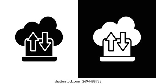 Ícone de computação em nuvem - Vetor. Estilo de design plano eps 10