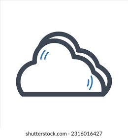 Cloud computing icon. Cloud icon. Vector and glyph