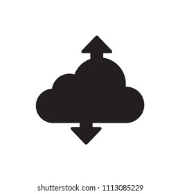 Cloud computing icon vector illustration template design trendy