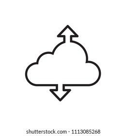 Cloud computing icon vector illustration template design trendy
