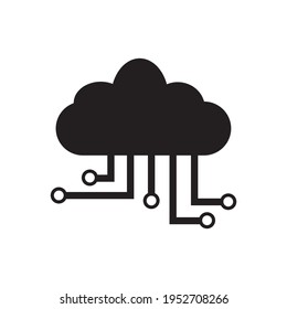 Cloud computing icon vector illustration