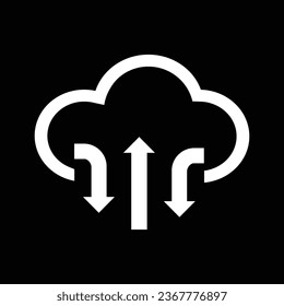 Cloud computing icon, vector cloud computing icon, cloud computing, vector illustration