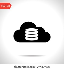 Cloud computing icon, vector illustration