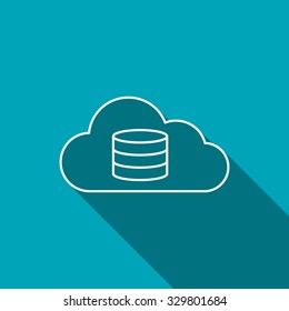 Cloud computing icon, vector illustration