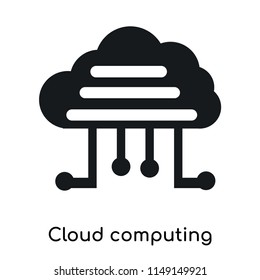 Cloud computing icon vector isolated on white background for your web and mobile app design, Cloud computing logo concept