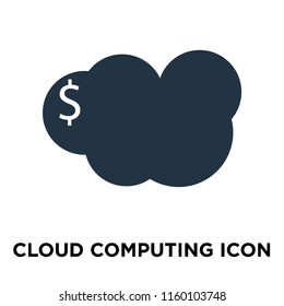 Cloud computing icon vector isolated on white background, Cloud computing transparent sign