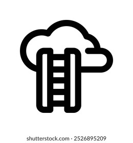 ícone de computação em nuvem. ícone de linha de vetor para seu site, celular, apresentação e design de logotipo.
