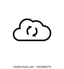 Cloud Computing Icon Vector Logo Template