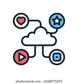 Cloud Computing icon in vector. Logotype