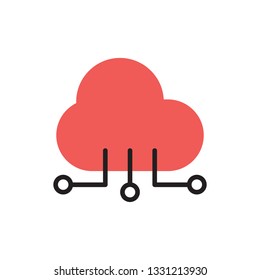 cloud computing icon vector modern style design