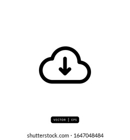 Cloud Computing Icon Vector - Sign or Symbol