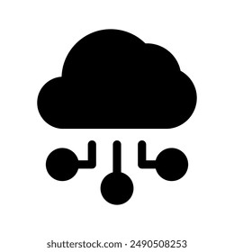Cloud Computing Icon Vector Symbol Design Illustration