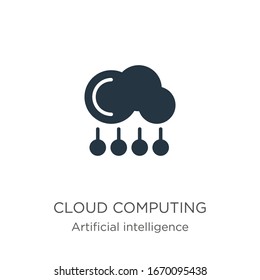 Cloud computing icon vector. Trendy flat cloud computing icon from artificial intelligence collection isolated on white background. Vector illustration can be used for web and mobile graphic design, 