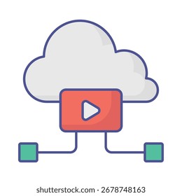 Cloud computing Icon which can easily modify or edit

