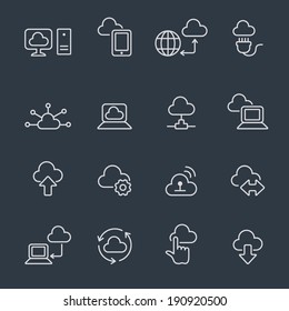 Cloud computing icons