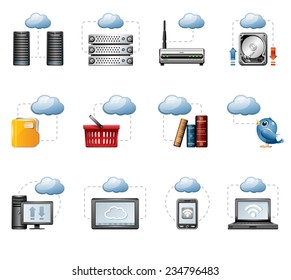 Cloud computing icons